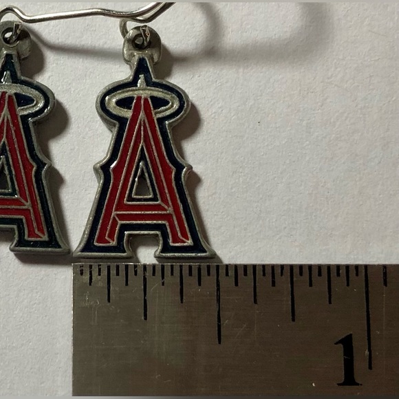 Los Angeles Angels Enameled Logo Earrings Official MLB - Picture 4 of 4